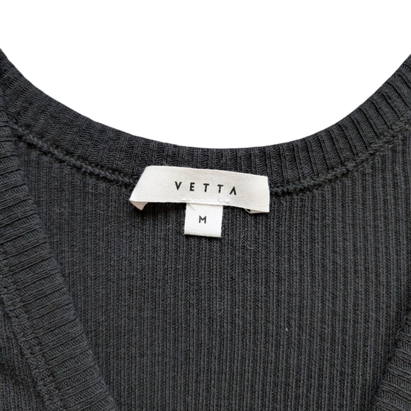 Vetta Capsule The Long Cardigan Ribbed Midi Dress Belt Black Tencel Women's Med - Picture 8 of 16